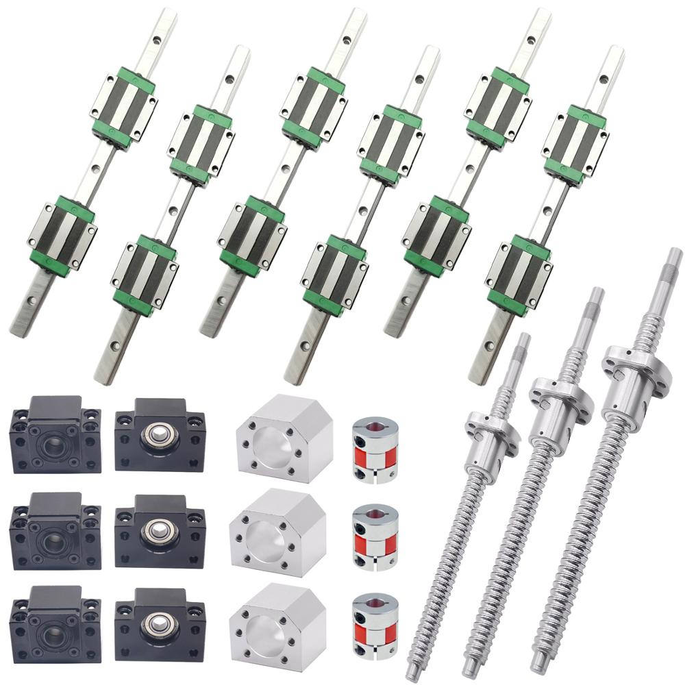 Hgr20 Linear Guide Rail Ballscrew Set - Juegos de guías lineales cuadradas HGR20-400/700/1000mm