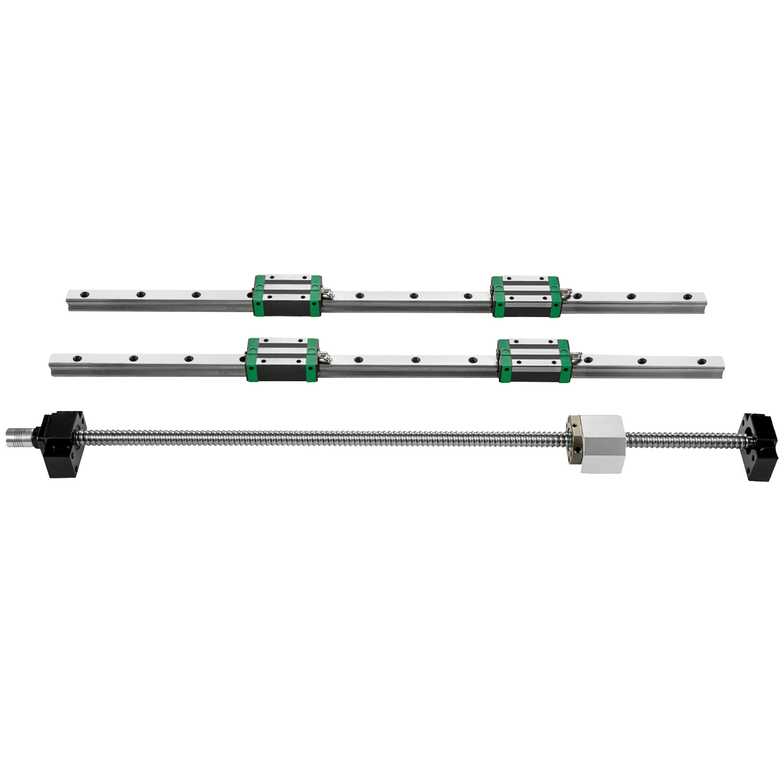 Hgr20 Linear Guide Rail Ballscrew Set - Riel de guía lineal, 2 piezas