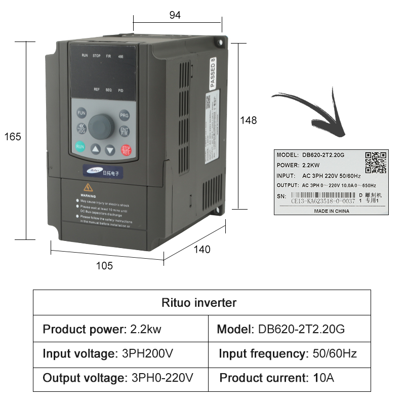 Kit de Router CNC 2.2kw ER20 c - 2.2Kw Water Cooled Spindle Kit Vfd reseña y precio